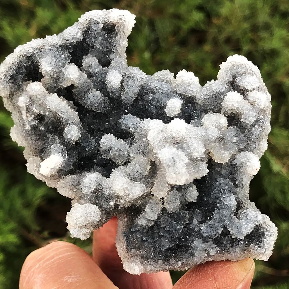 120g Black Sphalerite Druzy Geode Crystal Cluster Healing Chunks Decor Gifts