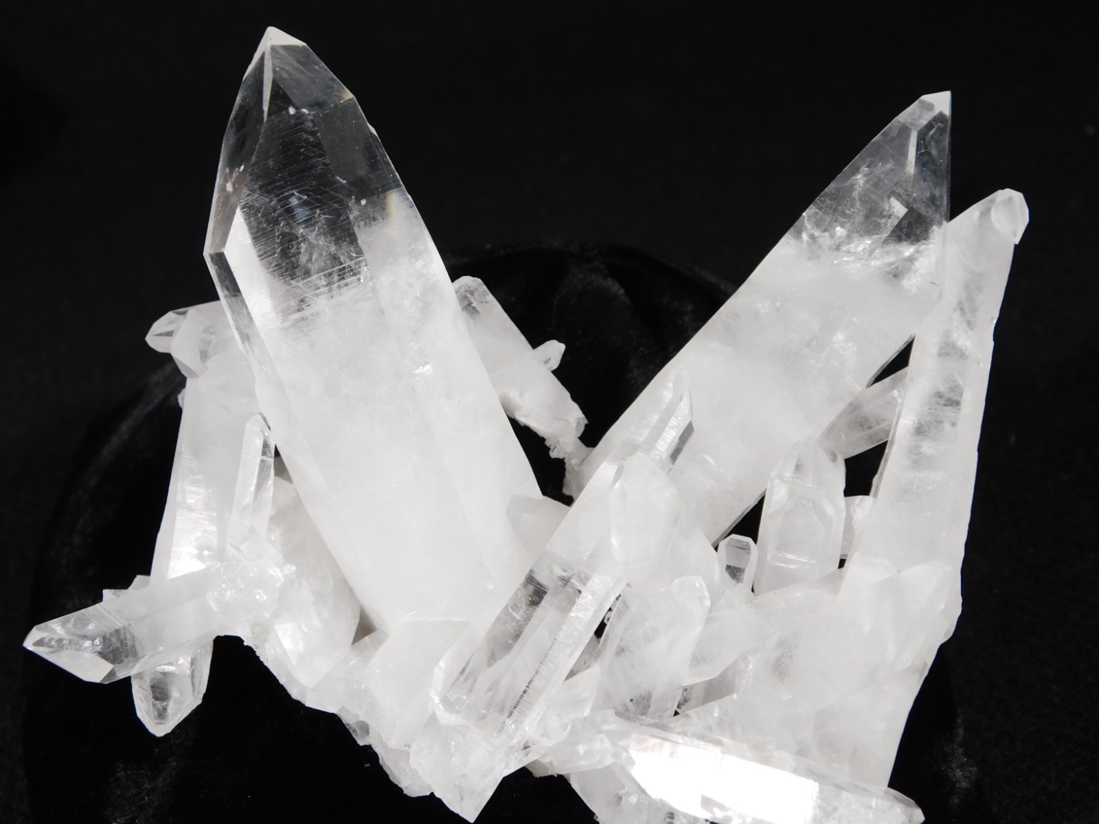 Larger! VERY TRANSLUCENT Quartz Crystal Cluster Collier Creek ARKANSAS 150gr