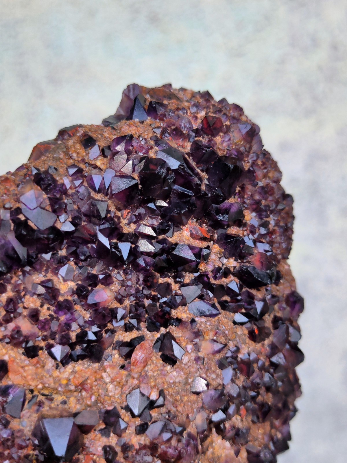 Deep Blue Amethyst Cluster Natural Mineral specimen Crystal rock