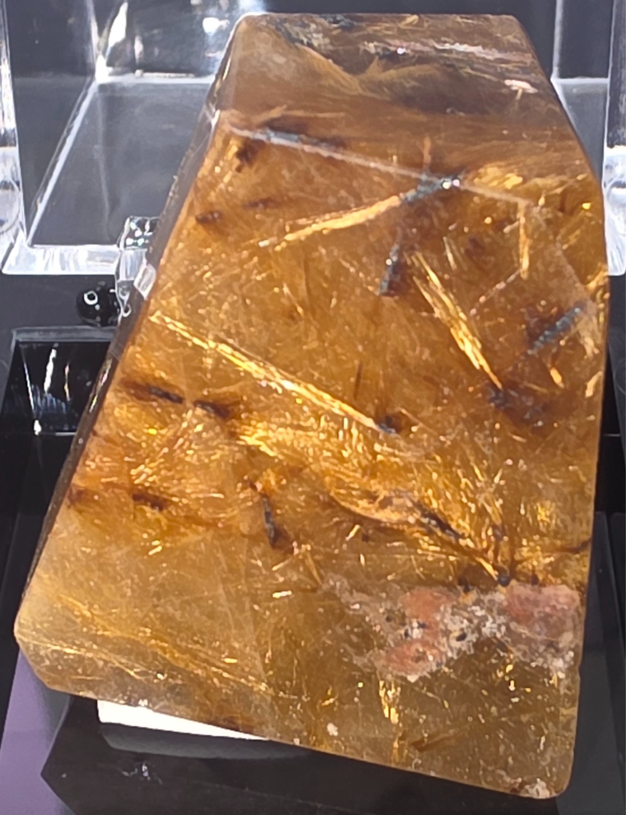 Natural Golden Rutilated Quartz Freeform Brazil Gold Rutile Crystal 34.58g