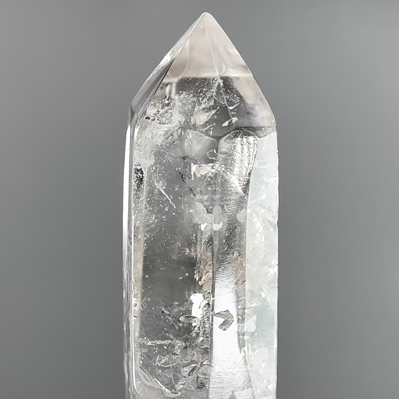 3 Moving Bubbles! Rare Optical Rainbow Slightly Smoky Enhydro Quartz Crystal