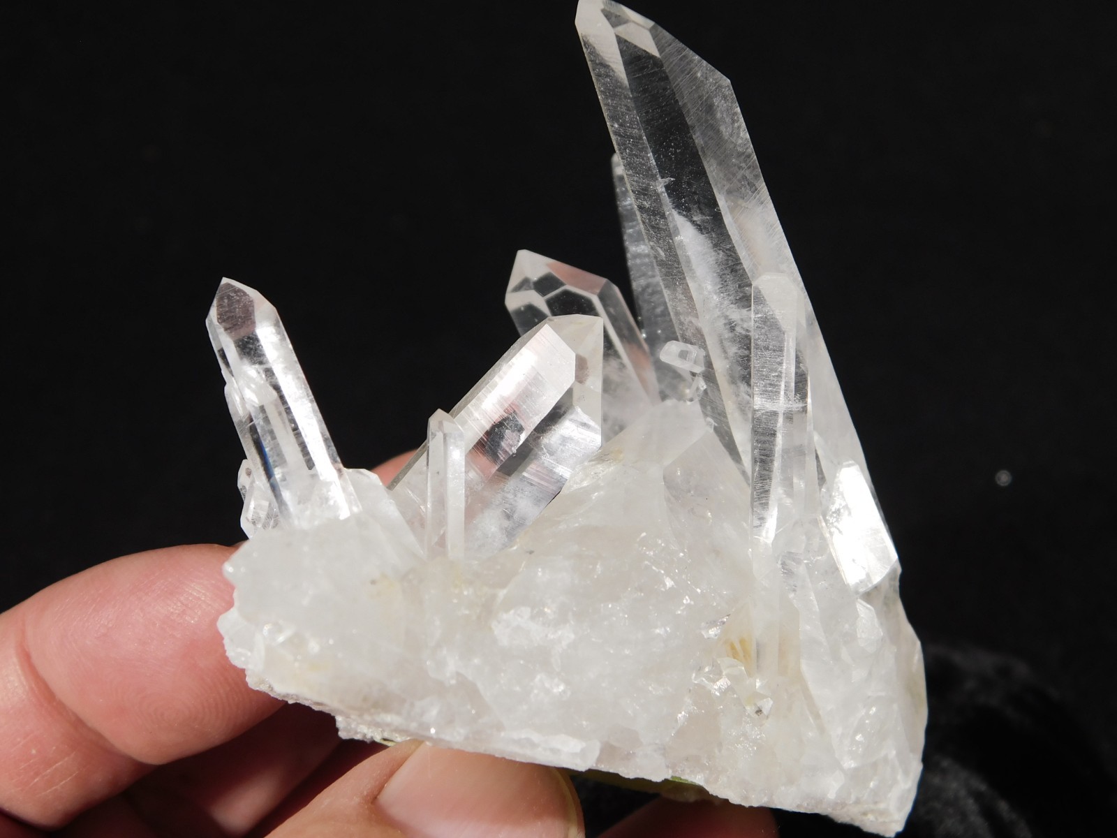 SUPER! TRANSLUCENT Quartz Crystal Cluster Collier Creek ARKANSAS 130gr