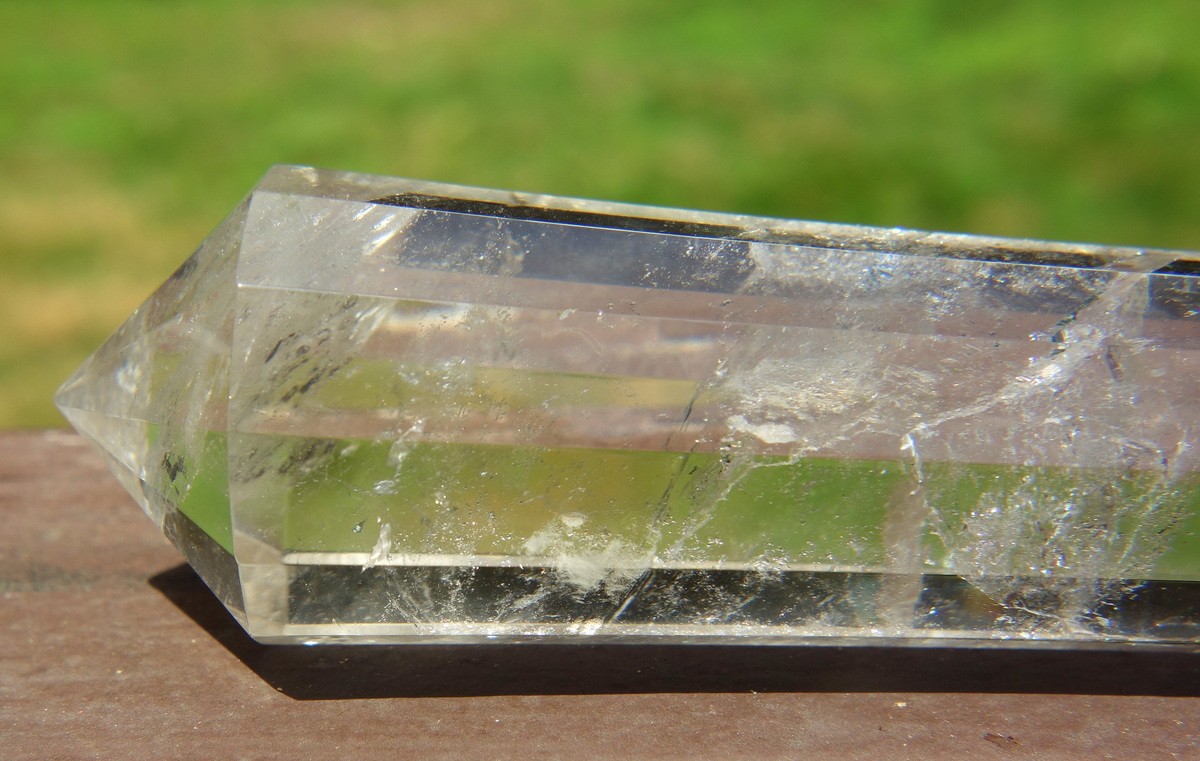 Vogel Inspired Double Terminated Quartz Crystal Wand with Hint of Smoky