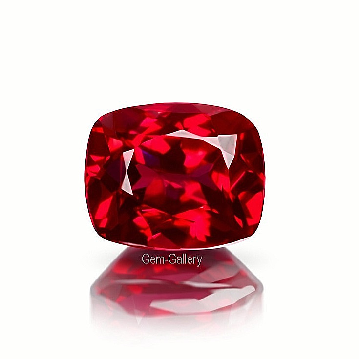 BURMA Pigeon Blood Red Ruby Certified Cushion Cut Loose Gemstone 8 CT