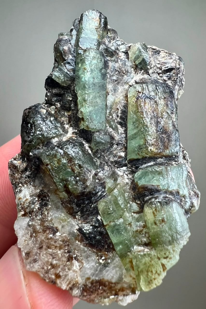 105CT, Transparent Green Emerald Huge Crystals Bunch Specimen @Chitral Pakistan