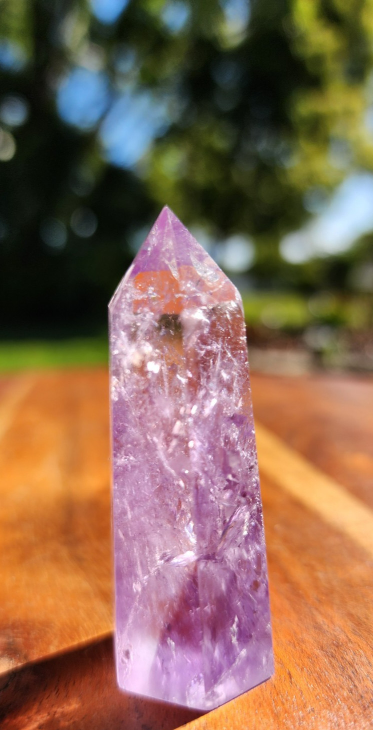 40 grams Amethyst Tower Reiki Healing Point 2-1/4″