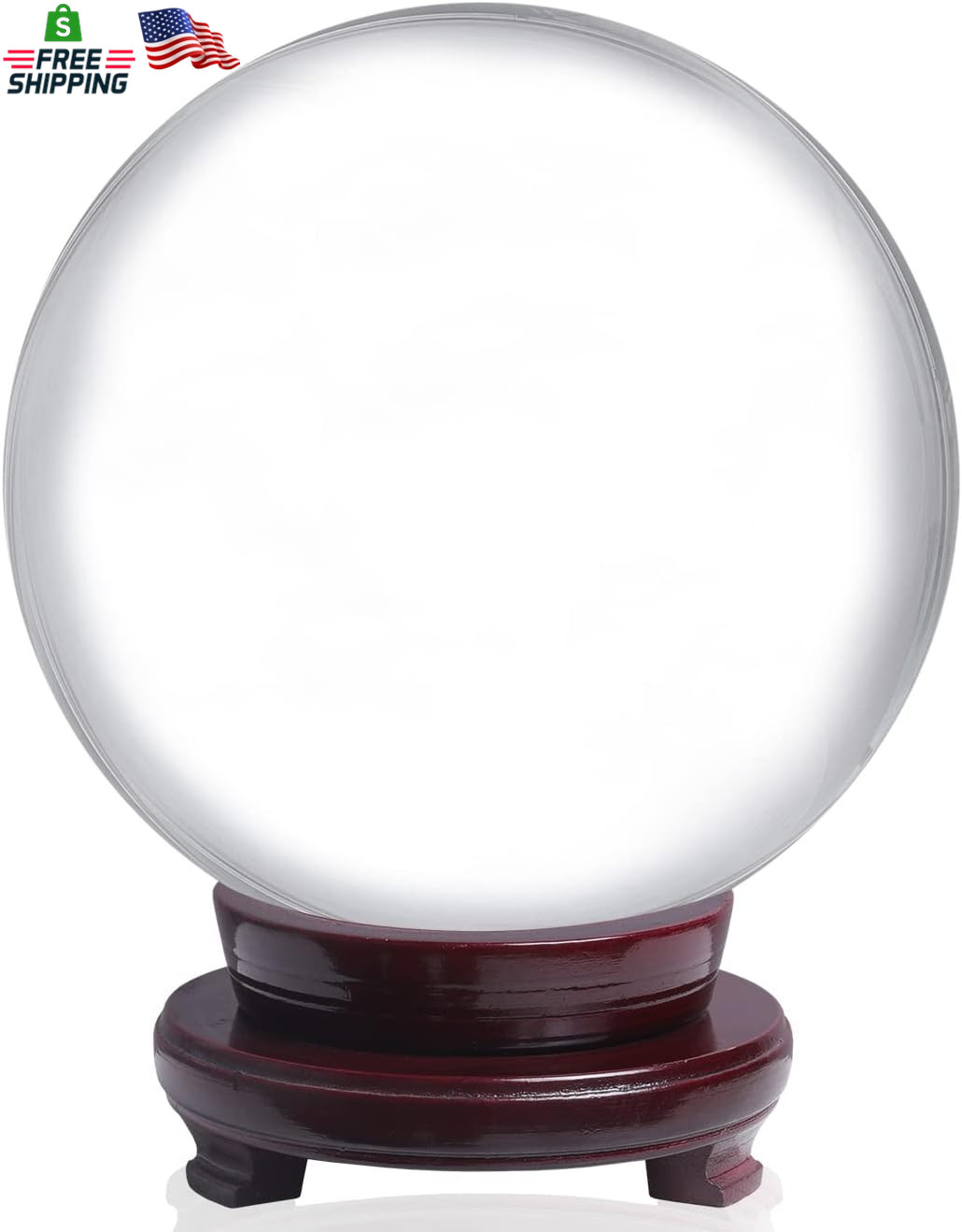 LONGWIN 150Mm (5.9 Inch) Divination Crystal Ball Decorative Glass Balls Globe Sp