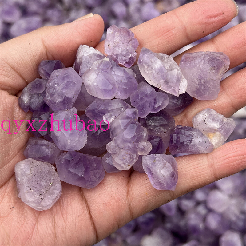 Natural Amethyst Rough Quartz Crystal Mineral Specimens Reiki Healing 8-12pcs