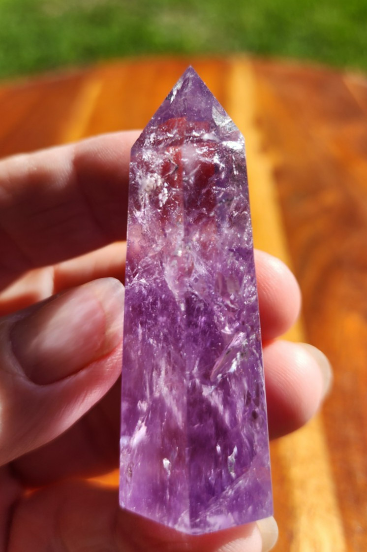 40 grams Amethyst Tower Reiki Healing Point 2-1/4″
