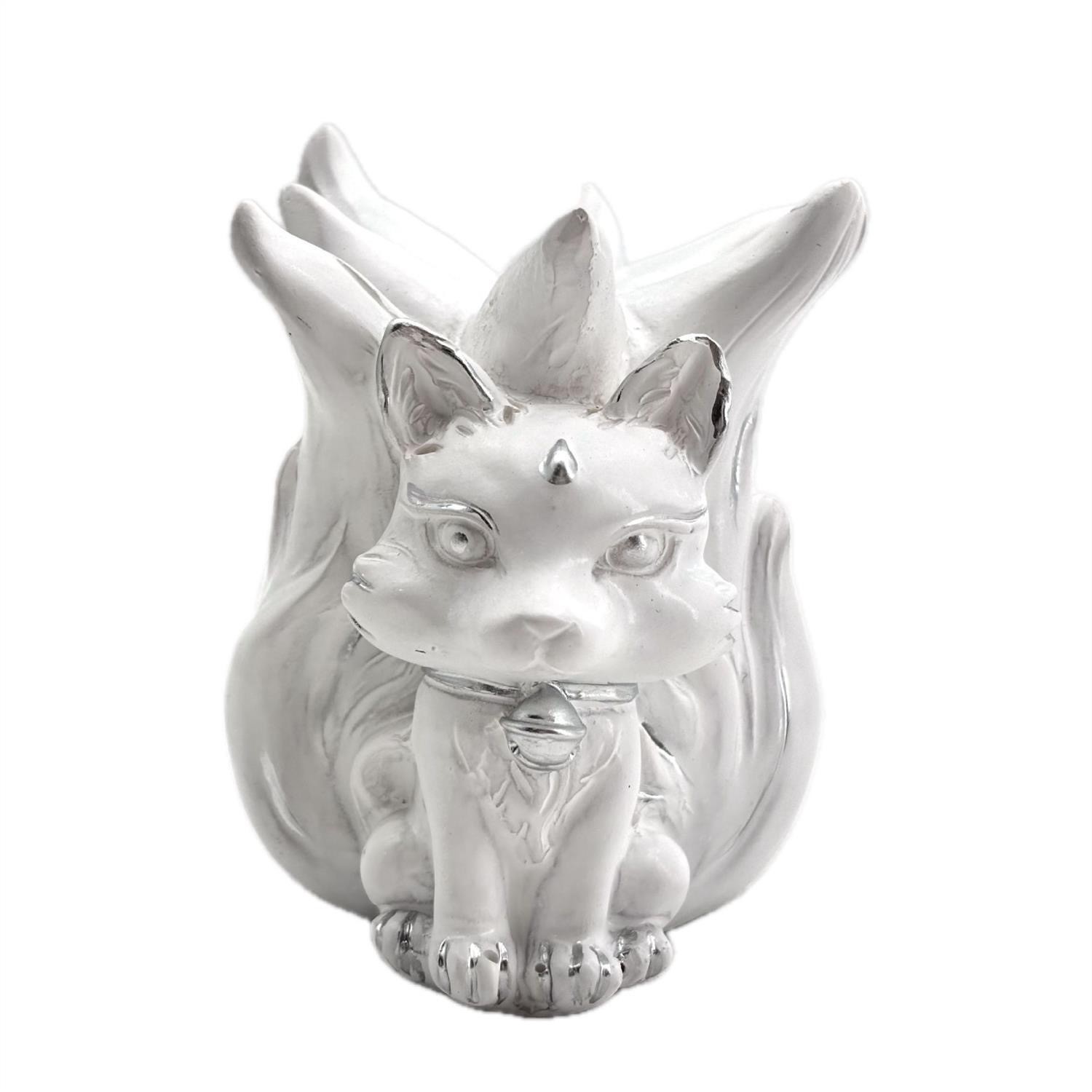 Nine-tailed Fox Resin Holder Crystal Ball Hand Stand Base Decor