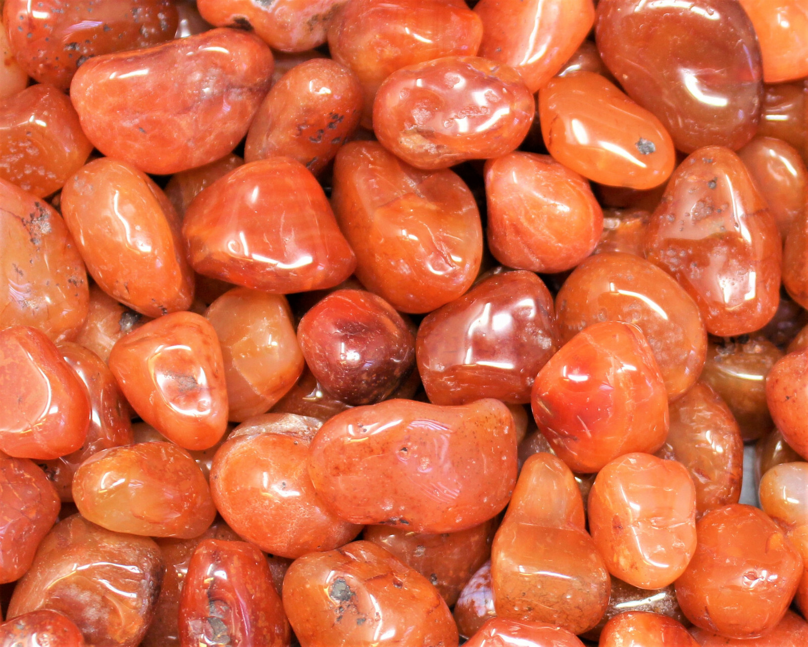 2 Carnelian Tumbled Stones, Medium (Crystal Healing Gemstone Reiki) US Seller