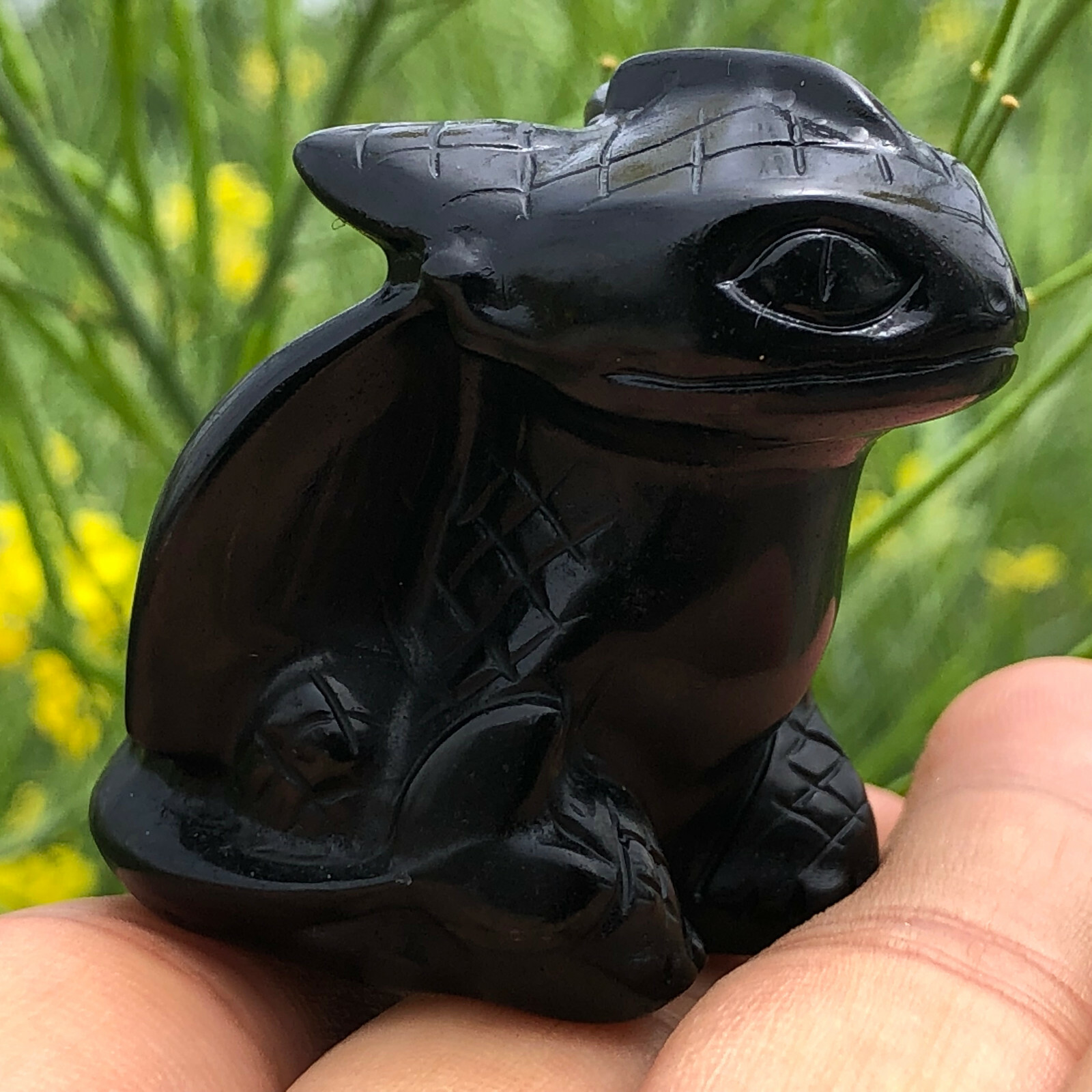 1pc Natural obsidian crystal Quartz hand carved crystal skull reiki healing