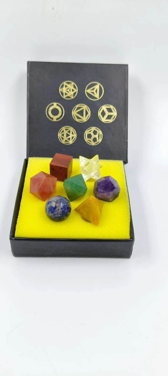 7 Chakra Sacred Geometry Crystal Set Natural Gemstone
