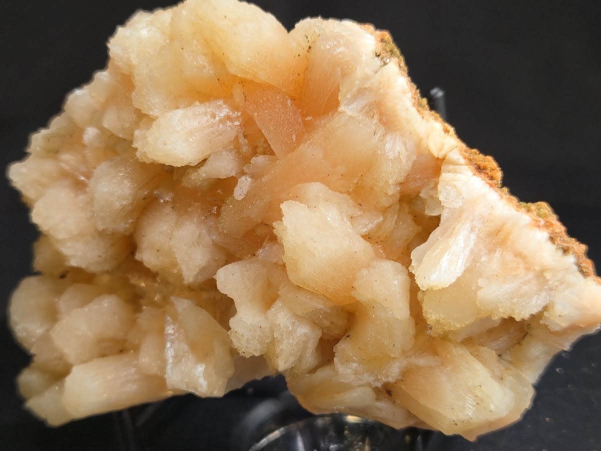 Peach Stilbite Zeolite Mineral Specimen in Matrix-Collectible Healing Crystal