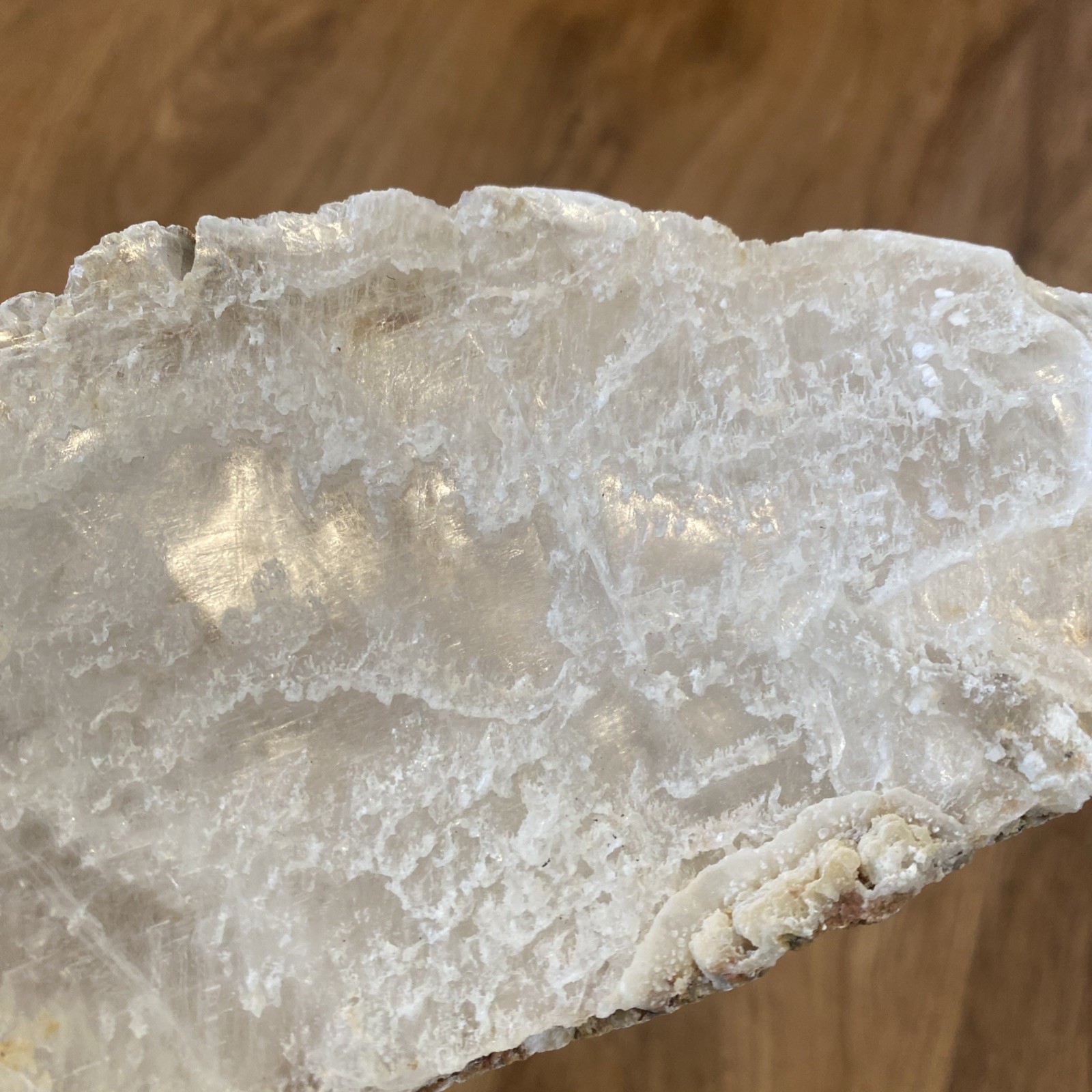 Natural selenite slab 10 inches long very soft Labeled As Selenite