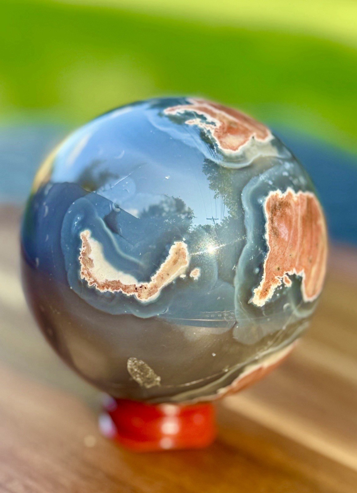 Football Agate Sphere 75mm/600g