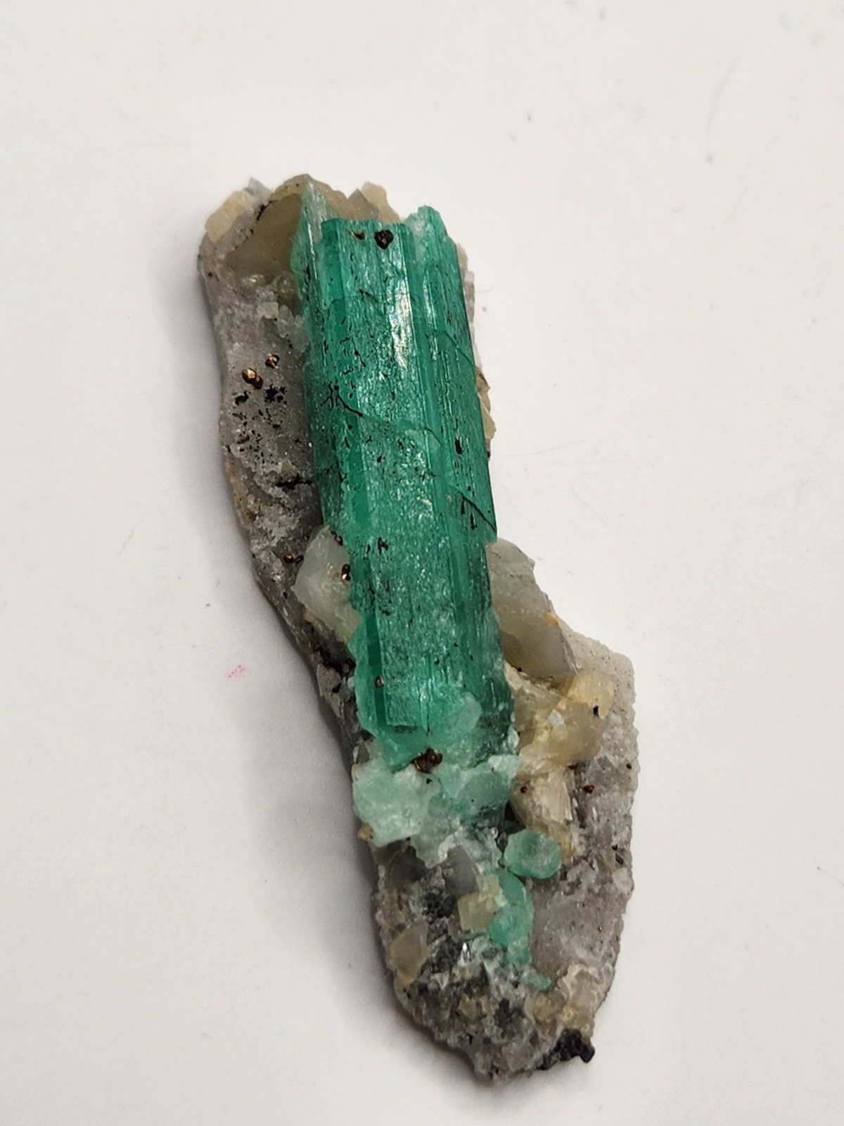 Rough Crystal Colombian Emerald Raw Matrix Collector Piece, Natural Not treament