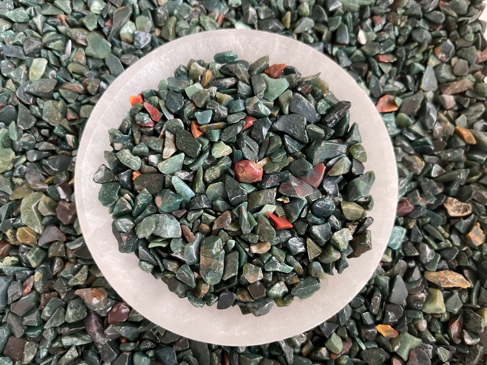 Grade A++ Bloodstone Semi Tumbled Gemstone Mini Chips 5 – 8mm,Wholesale Bulk Lot