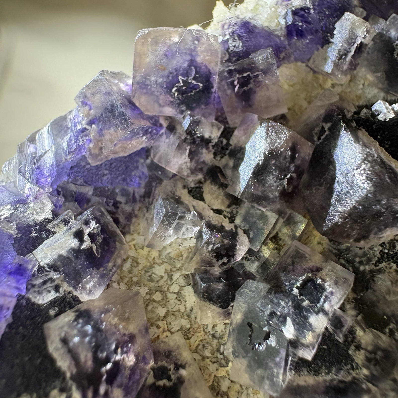 Large Phantom Fluorite on Quartz Cluster Natural Raw Crystal Rare Specimen Heal