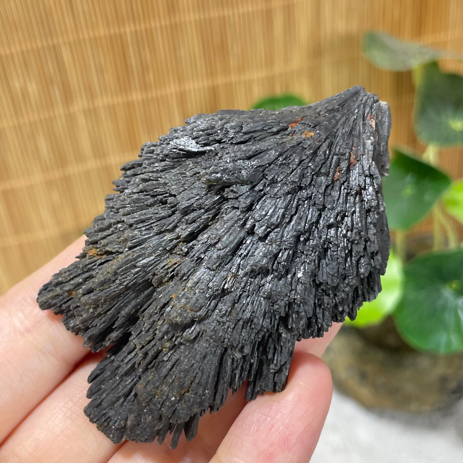 77g Natural Irregular natural black crystal cluster mineral specimen（dian qishi）