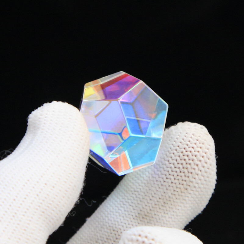 Rainbow Optical Glass Multi-faceted Bright Light Combine Prism Physics Teaching