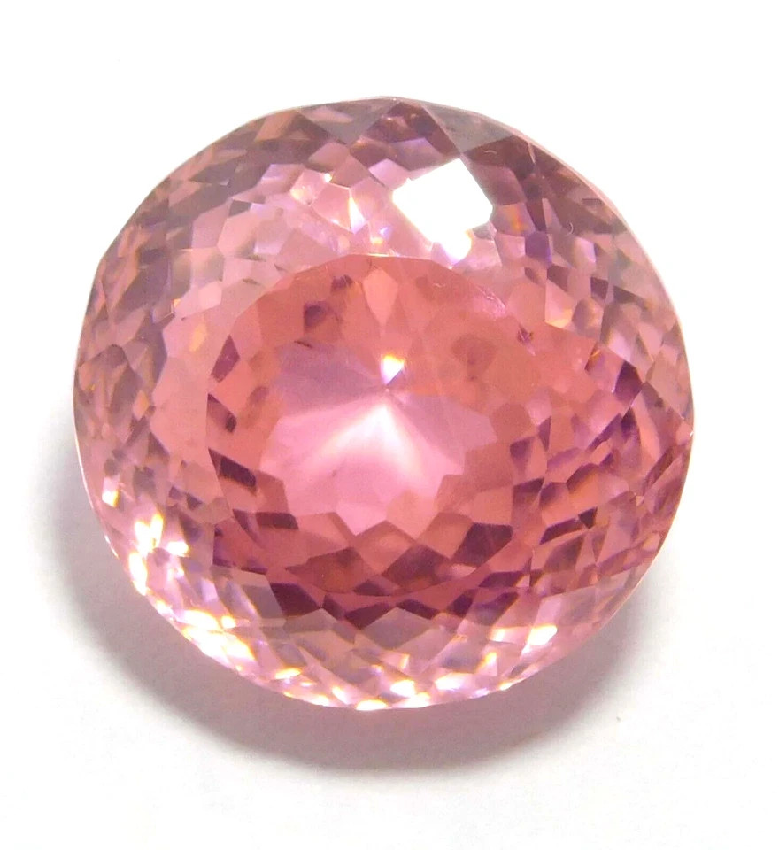 50 CT+ Flawless Natural Combodian Pink Huge Zircon Round Cut Loose Gemstone