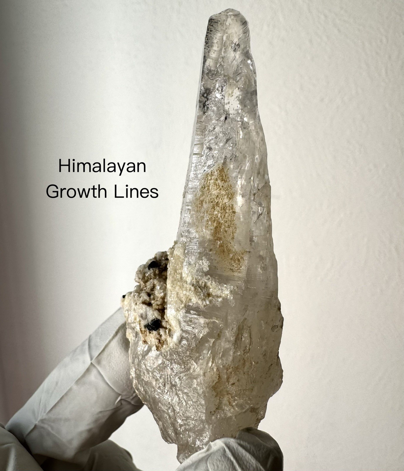 “White Summit” Hashupi Himalayan Quartz Elongated Spear-point Slender Crystal