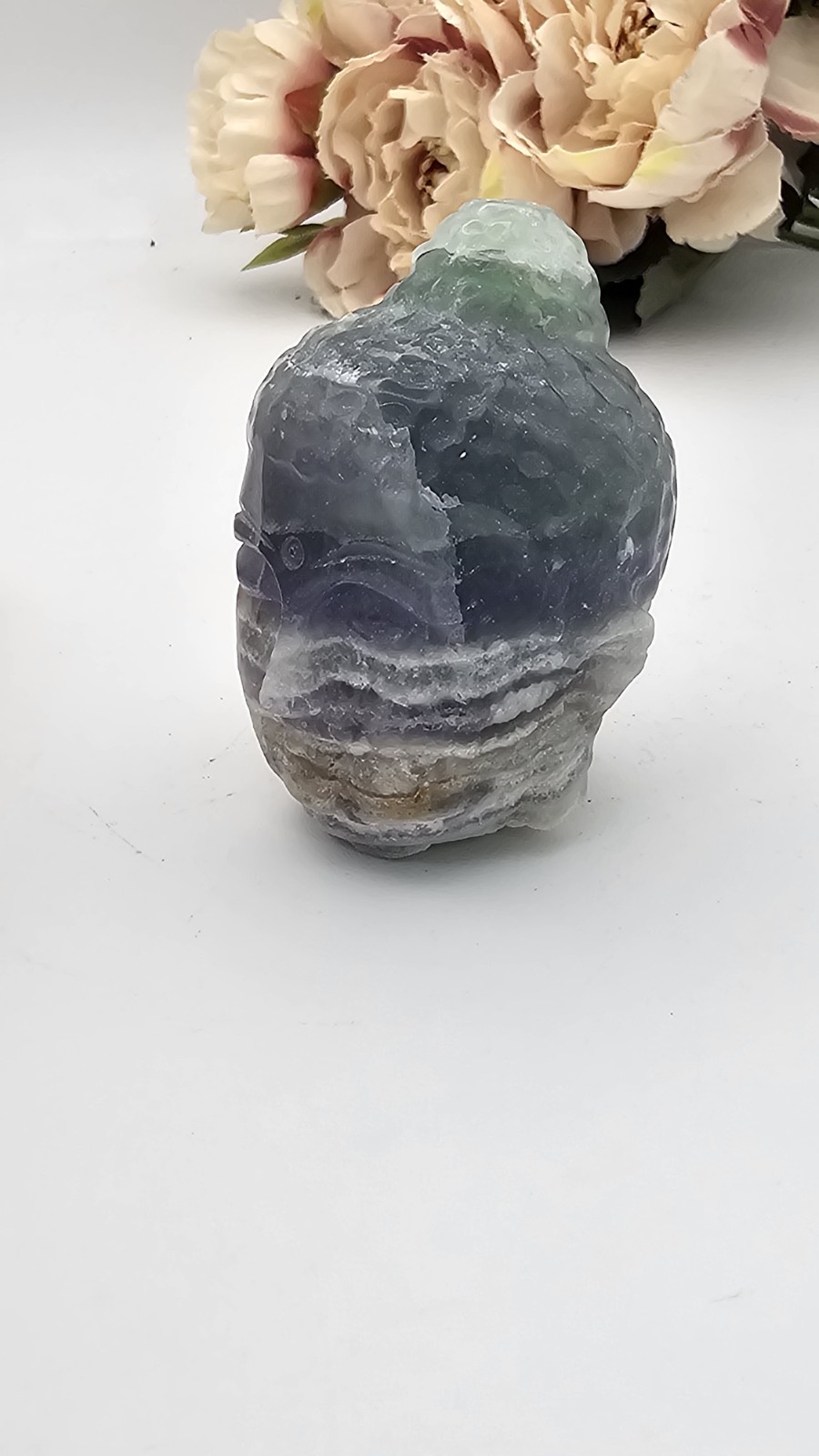 ✨️SALE✨️ Purple Fluorite Buddha Carving Crystal Specimen 5.4cm 130g
