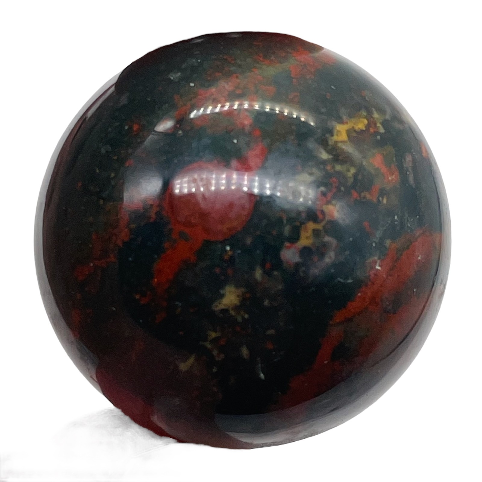 Bloodstone Sphere 20g (3oz) Display Specimen | 25mm (1″) | Green Red | 1 Sphere|