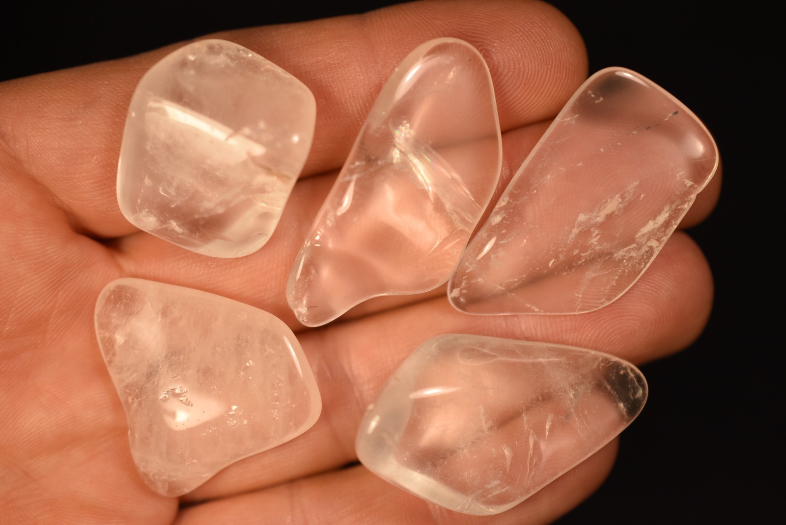 5 *AUSTRALIAN* QUARTZ Tumbled Stones 2-4cm 40g Natural Clear Kingsgate NSW