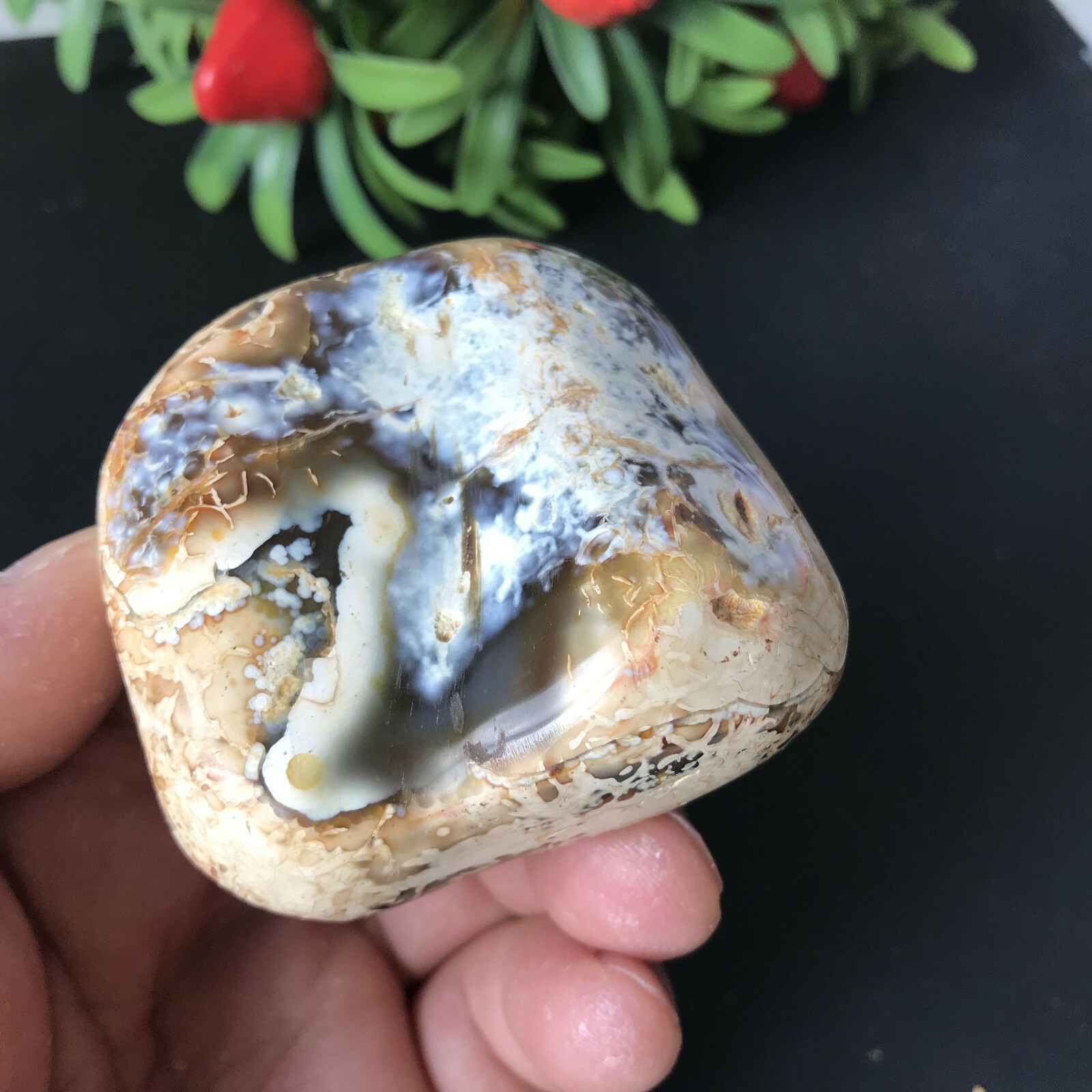 204gRare Beautiful Colourful agate Geode polishing furnishingarticle8560