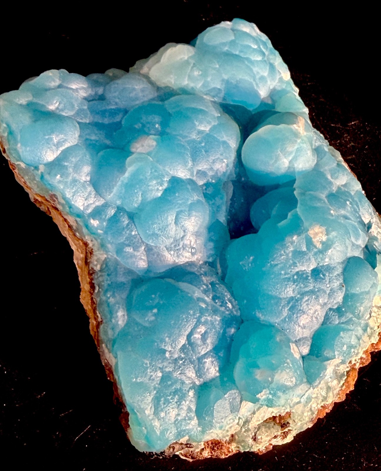 Blue Botryoidal Smithsonite-Collector–Sky Blue Gemmy Formation –Kelly Mine, NM