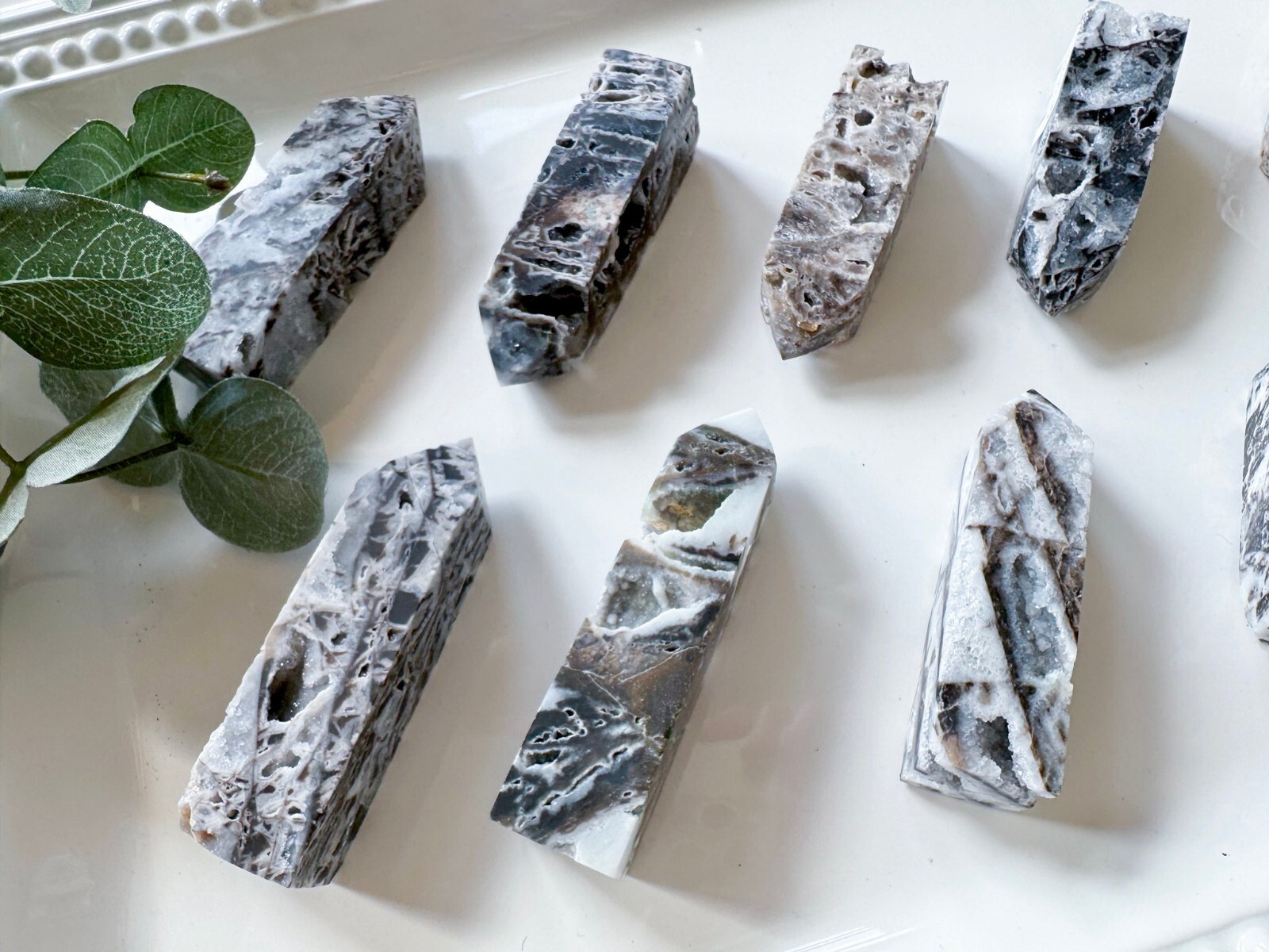 Black Sphalerite Stone Natural Crystal Tower Healing Obelisk Home Decoration