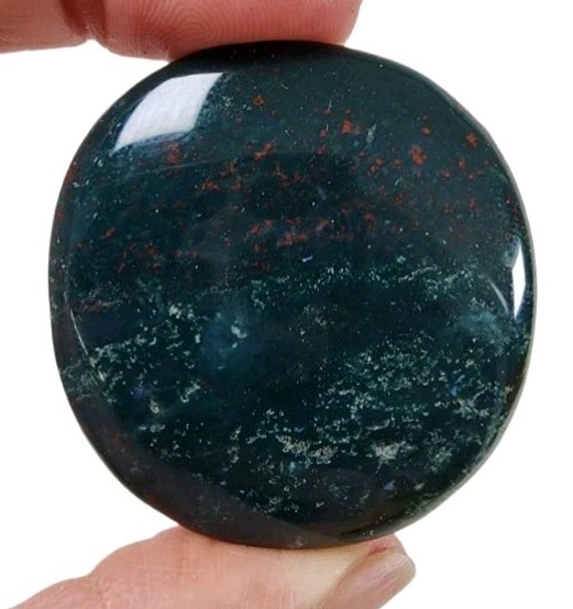 Jasper Bloodstone Polished Smooth Stone India 28.5 grams.
