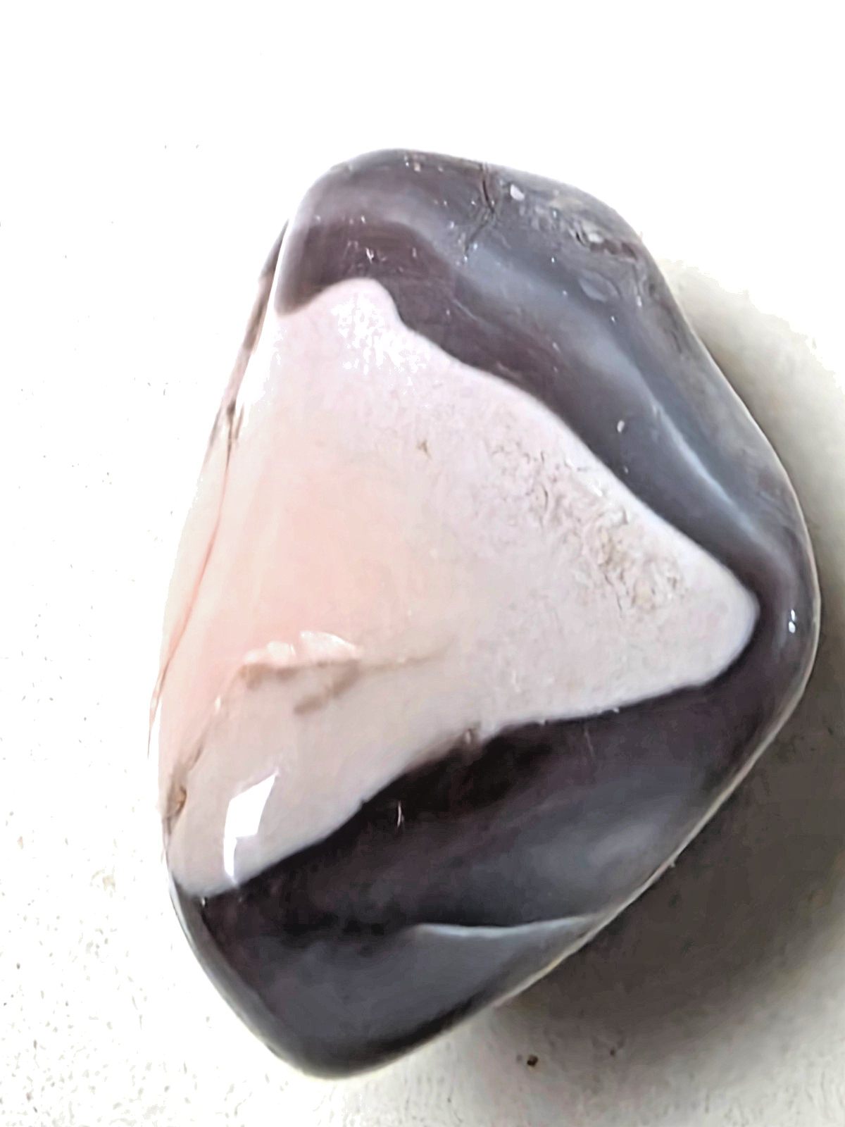 POLISHED BEAUTIFUL BOTSWANA AGATE, Pink and Dark Gray AGATE MUST SEE