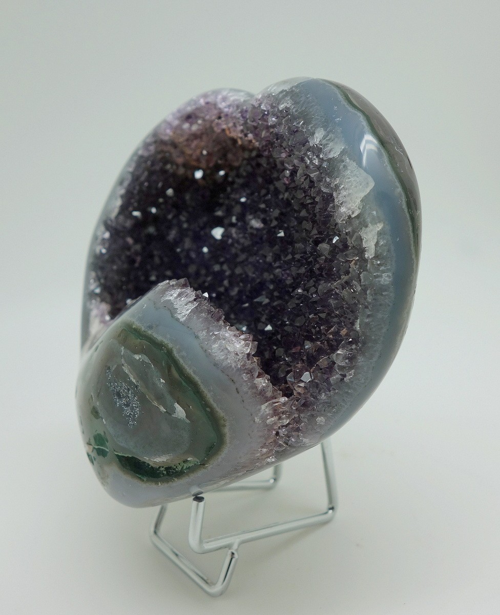 Amethyst Crystal Heart Stone Carving Uruguay