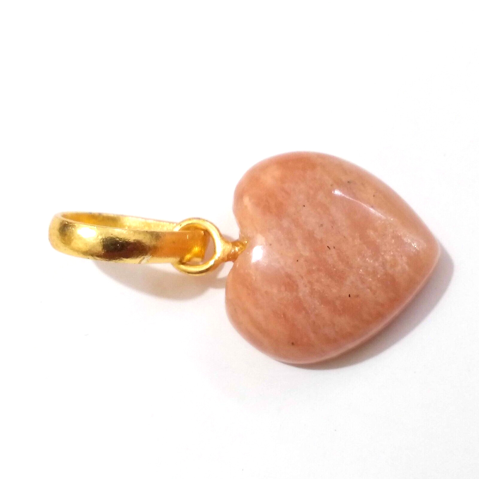 High Quality A+ Peach Amazonite Cabochon Drill Heart Shape 20 Crt Loose Gemstone