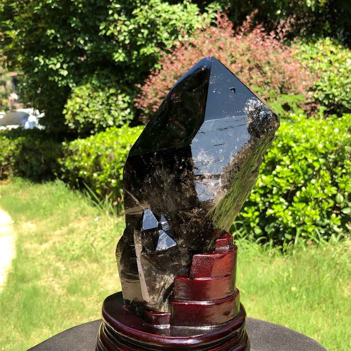 3100g Natural tea crystal specimen + pedestal MH1761