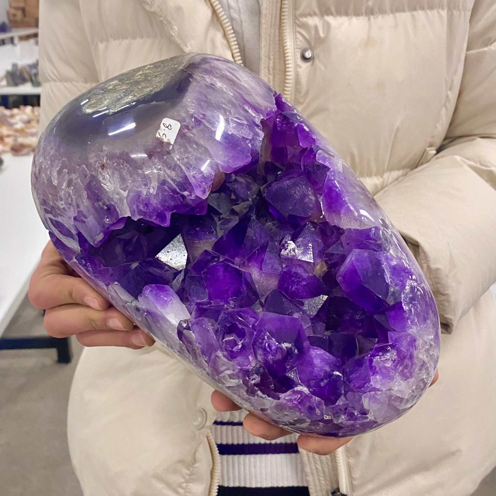 18.73LB Natural Amethyst geode quartz cluster crystal specimen Healing.
