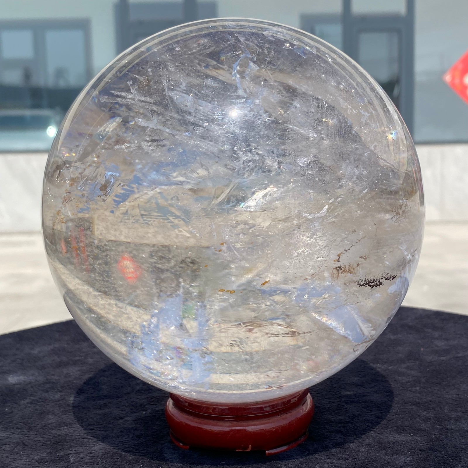 11.24LB white crystal transparent quartz crystal ball Reiki repair