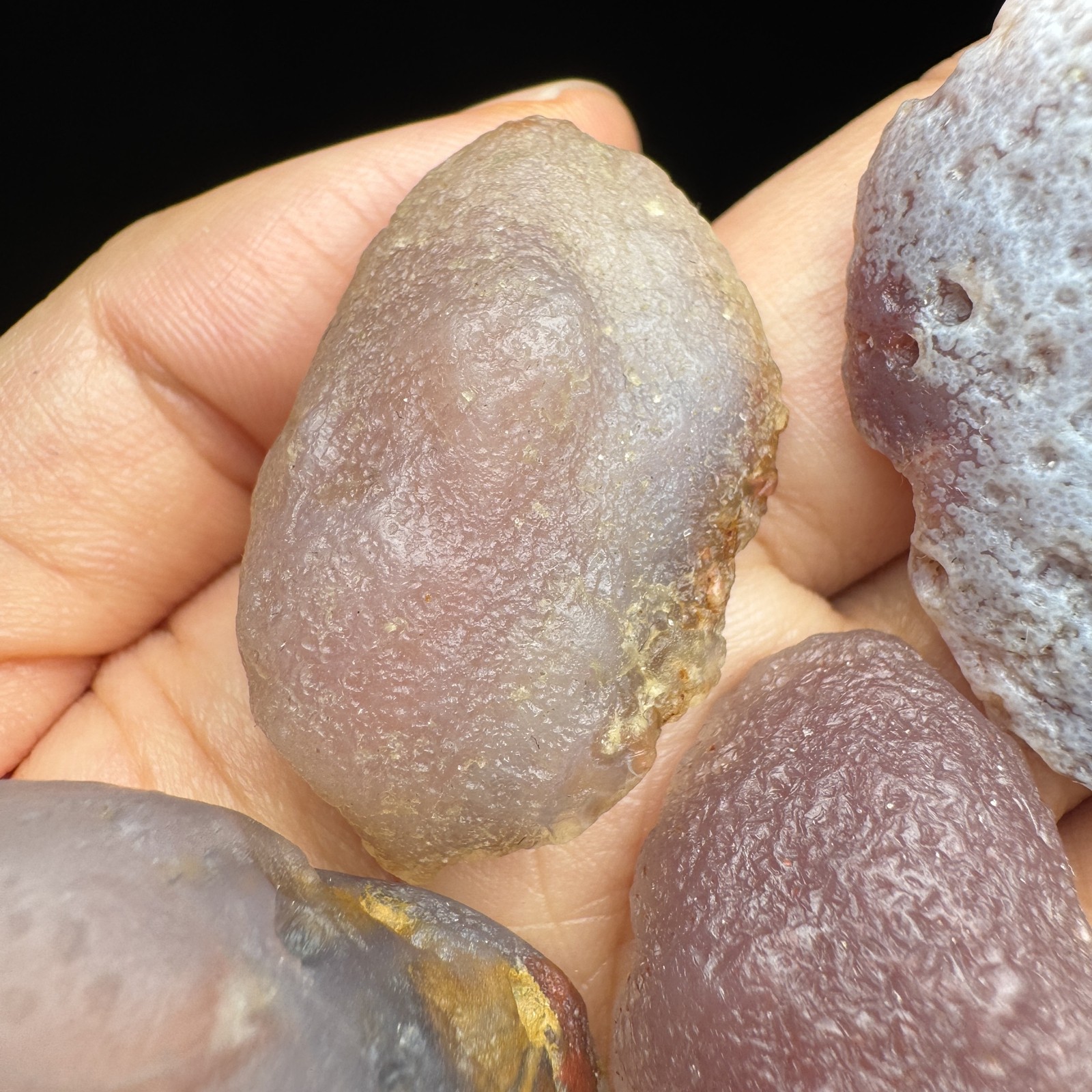 9pcs 133G Natural Alxa Gobi Sweet Candy Agate Set #6634