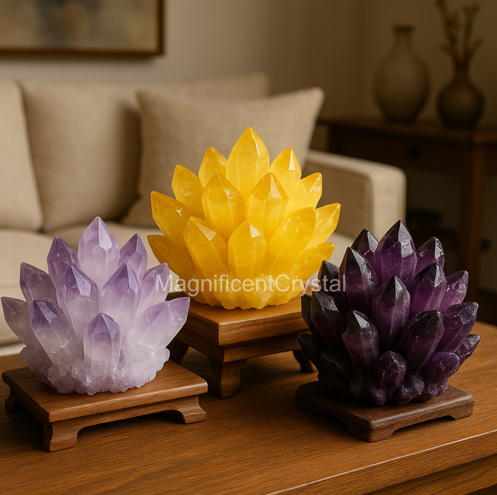 3PCS/Set Bestseller500G Crystal Cluster Natural Rough Geode Reiki Quartz Display