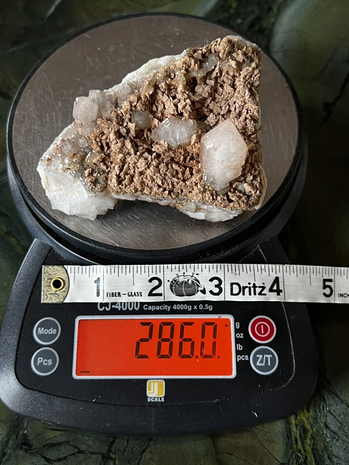 Rare Dolomite Quartz Crystal Scepter Quartz Dolomite On Quartz Specimen