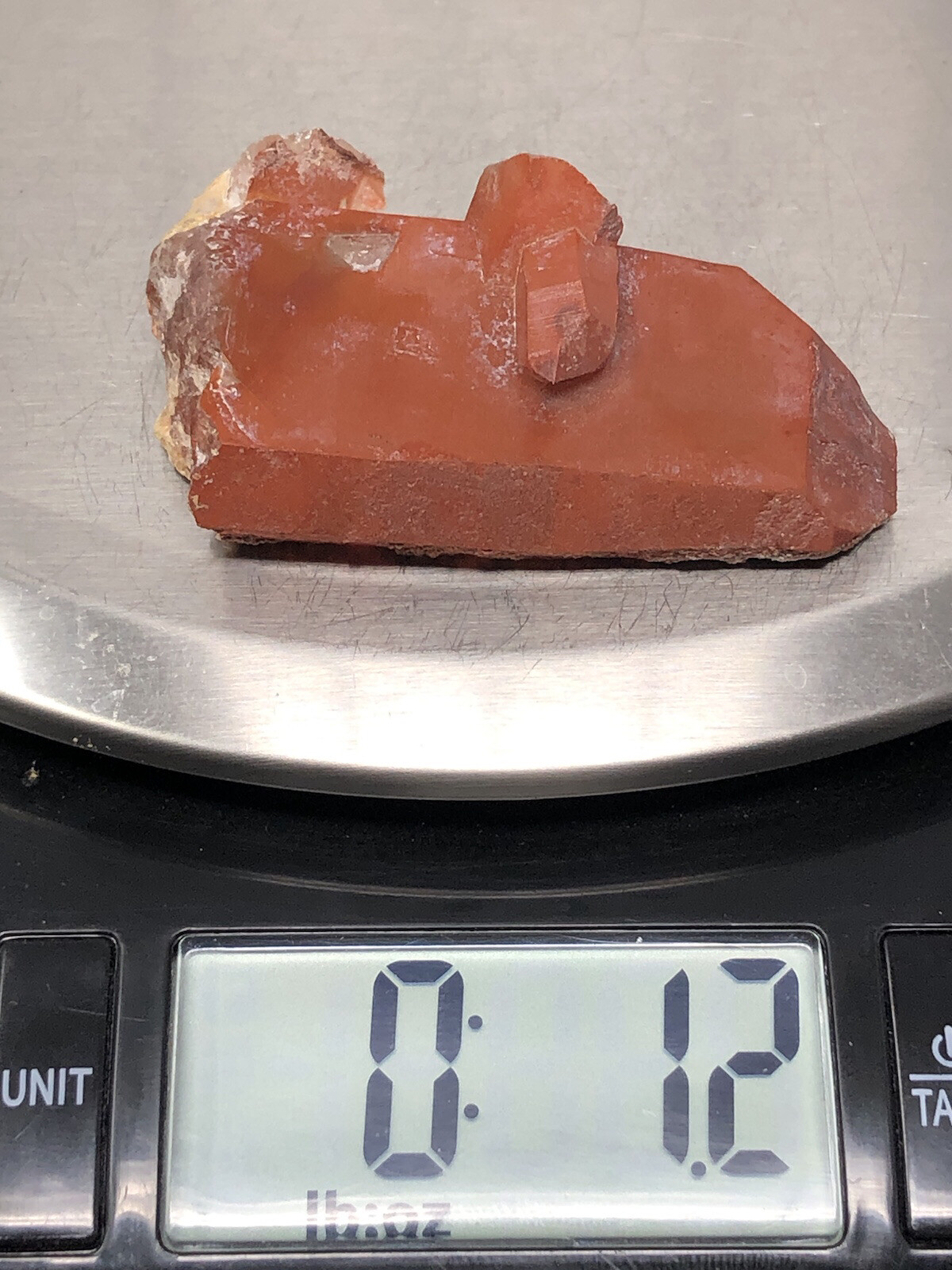 Red Quartz Crystal Tabular Cluster Point Morocco 1.2oz N34