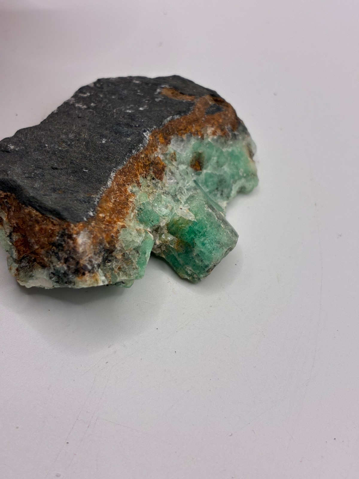 Rough Crystal Colombian Emerald Raw Matrix Collector Piece, Natural Not treament