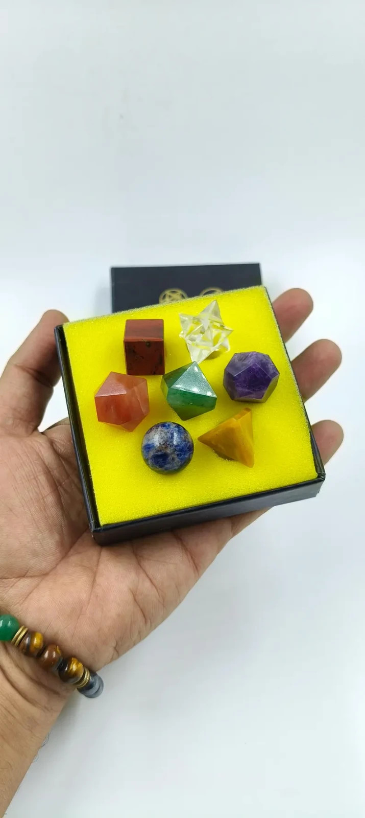 7 Chakra Sacred Geometry Crystal Set Natural Gemstone