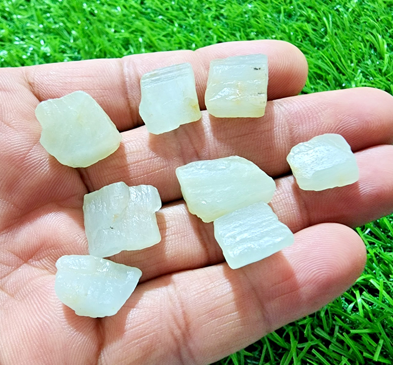 8Pcs AAA+ Blue Aquamarine Gemstone Rough Lot 11-17MM Aquamarine Rough Stone Bulk
