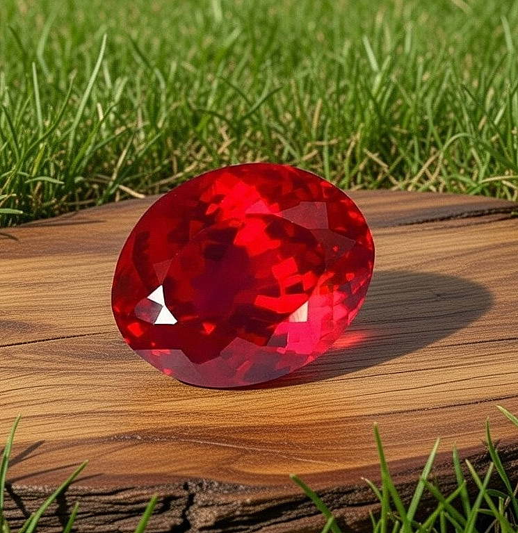 Natural Red Ruby Oval Loose Gemstone Jewelry Making Stone 10 Ct