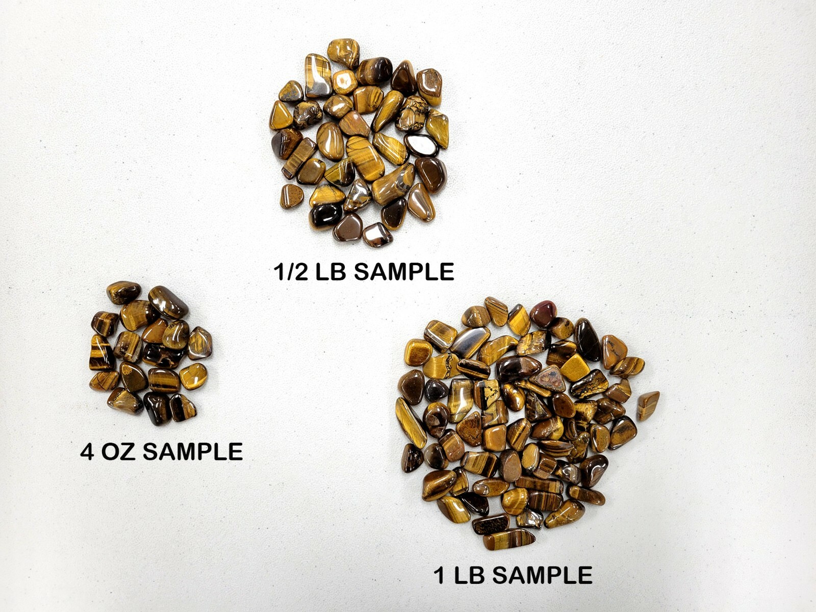 Tumbled Tigers Eye Crystal Stones, 1/2 inch to 1.5 inch, Golden Tiger’s Eye