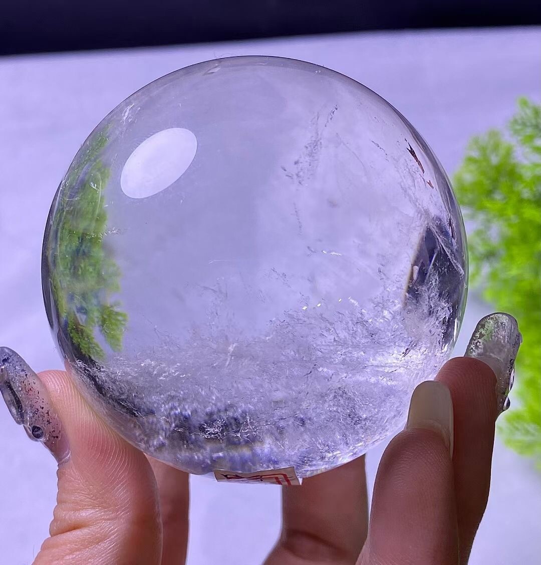 0.9LB high quality Natural Clear Quartz Ball Crystal Reiki energy Sphere healing